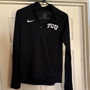 Nike Black TCU Dri-FIT Pullover Zip